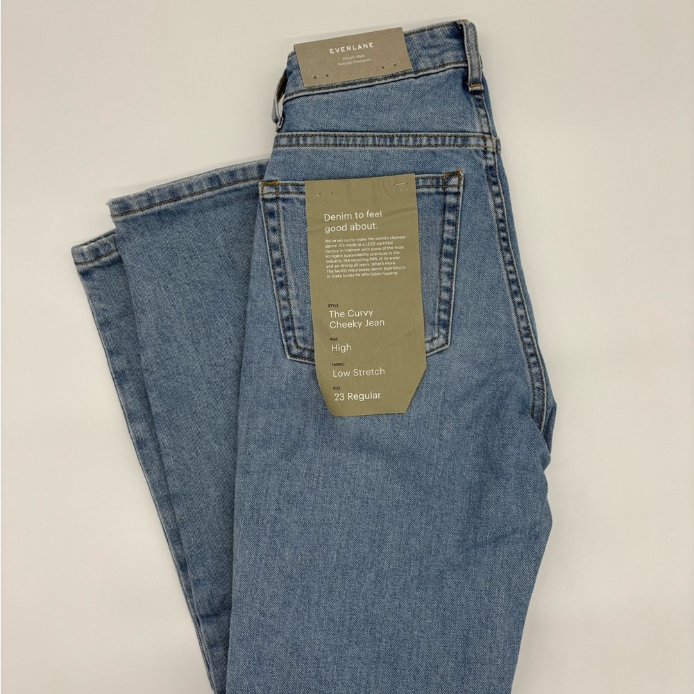 Everlane Blue Denim Curvy Cheeky Jeans